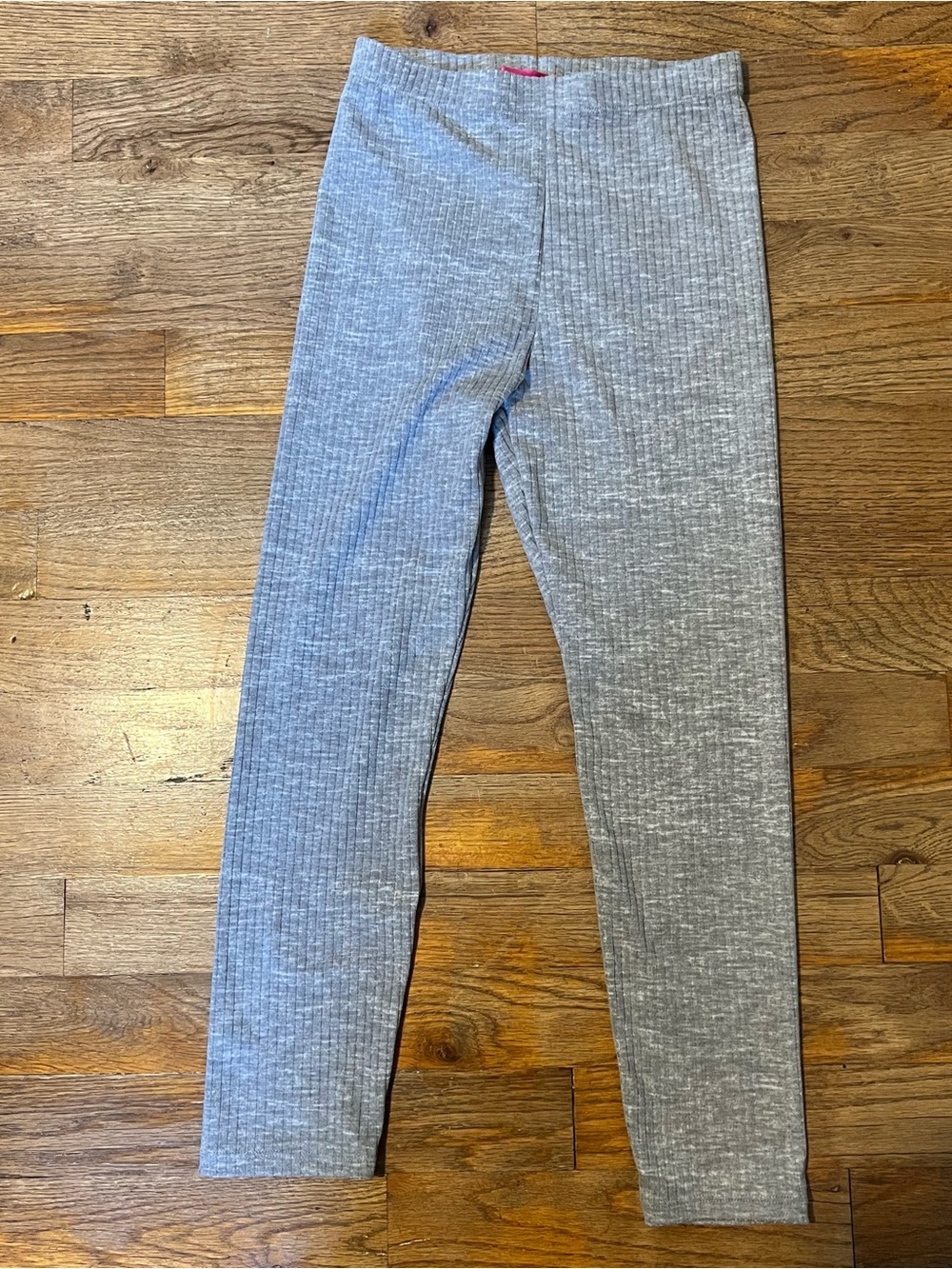 Emma & Elsa Ribbed Gray Gey Leggings 10/12 id size down on these